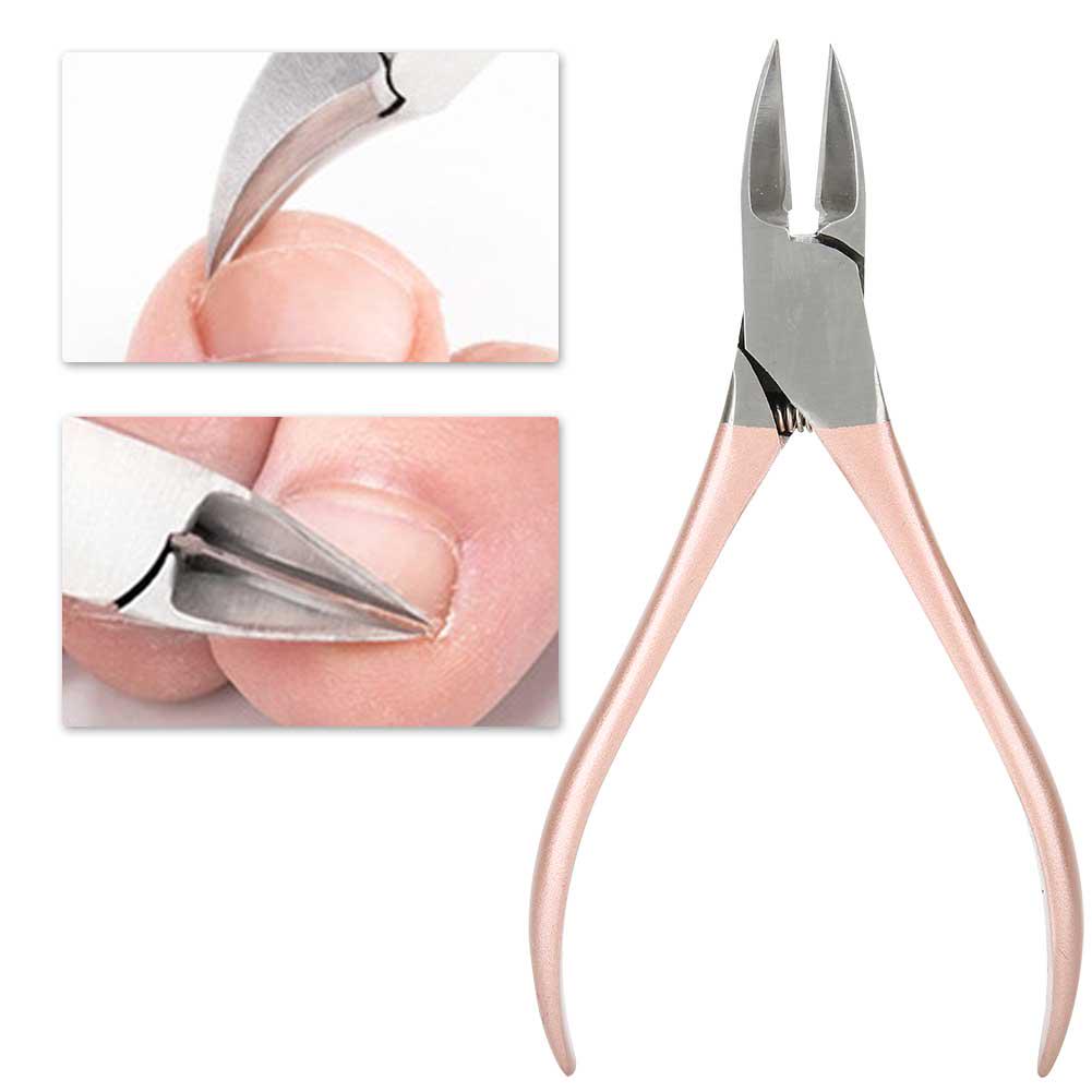 Ingrown Nail Clippers Dead Skin Removal Scissor Stainless Steel Pedicure ToolRose Gold