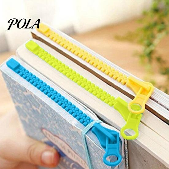 Plastic Book Marker Long Zipper Bookmark for Thick Book, 3D Accessory Page Reading Men & Women, Durable
