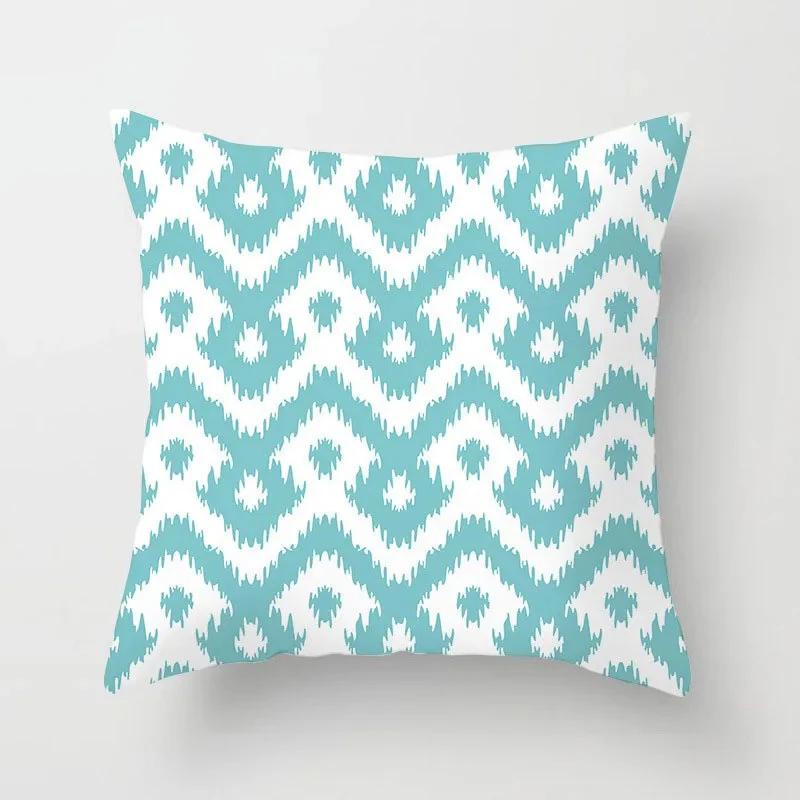 Bohemian Mint Green Pillowcase 45*45 Cm Modern Geometric Print Pillowcase Living Room Sofa Home Decoration Cushion Cover