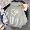 2025 Hot Sale Woman Pure Color Hoodie Casual Fashion Hooded Sweatshirts Butterfly Print Female Trend Sporty Pullover Streetwear