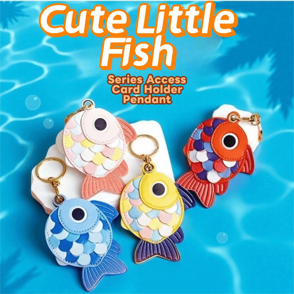 3D Fish-Scale Access Card Cover Goldfish Fish Keychain Keychain Holder Bag Hanging