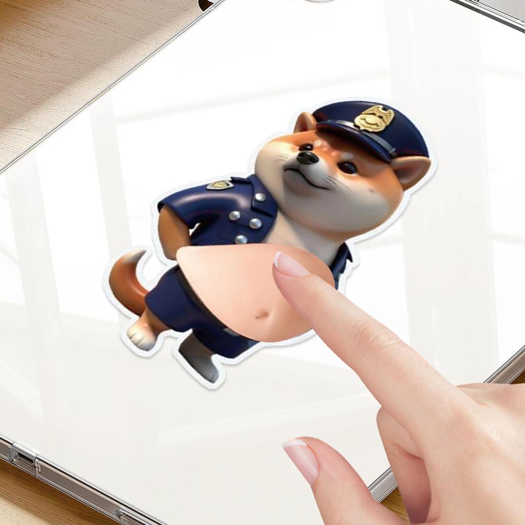 3D dog Belly Stickers Squeezable Decorative Animal Cartoon self-adhesive Sticker Mobile Phone Decoration Sticker Home Decor
