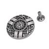 10 Sets Leather Rivets 20mm Antique Silver Round Rivets and 3x7mm Iron Trumpet Feet for Crafts Decoration