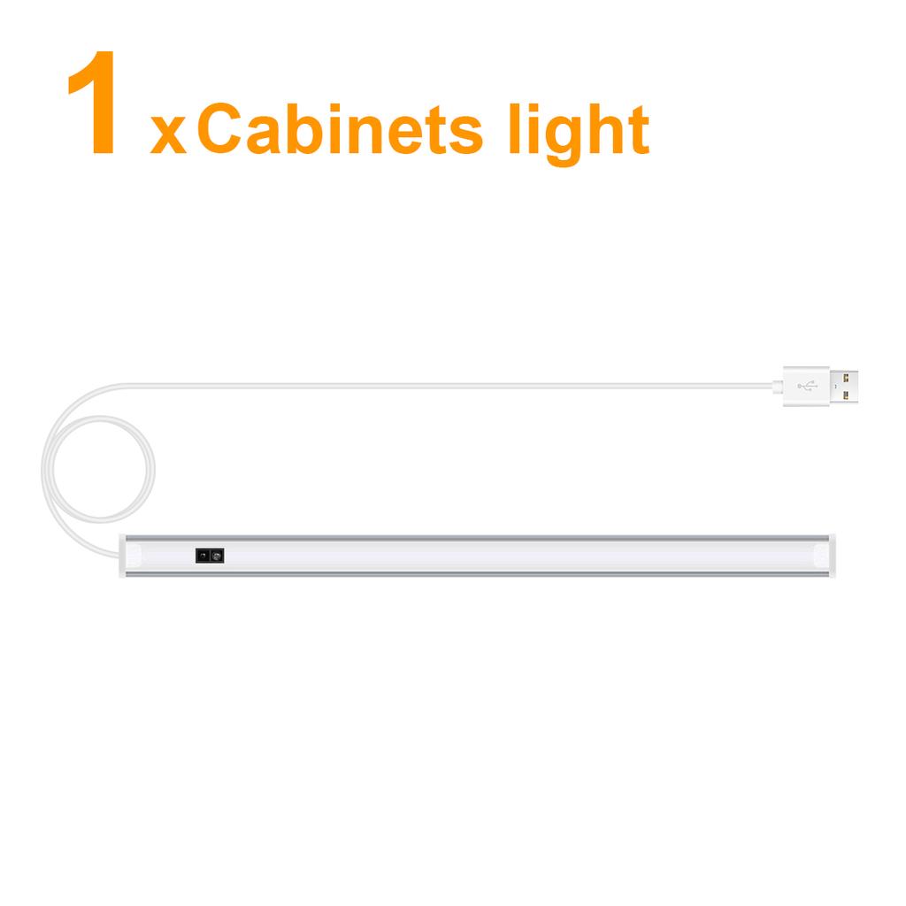 USB Kitchen LED Lights Under Cabinet Unit Lamp Non-Contact Hand Wave Sensor Switch For Cupboard Shelves Workbench Closet Desk