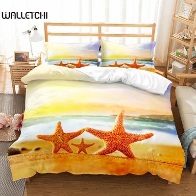 Starfishes Duvet Cover Set EU Single Double King US Twin Full Queen Size  Bed Linen Set