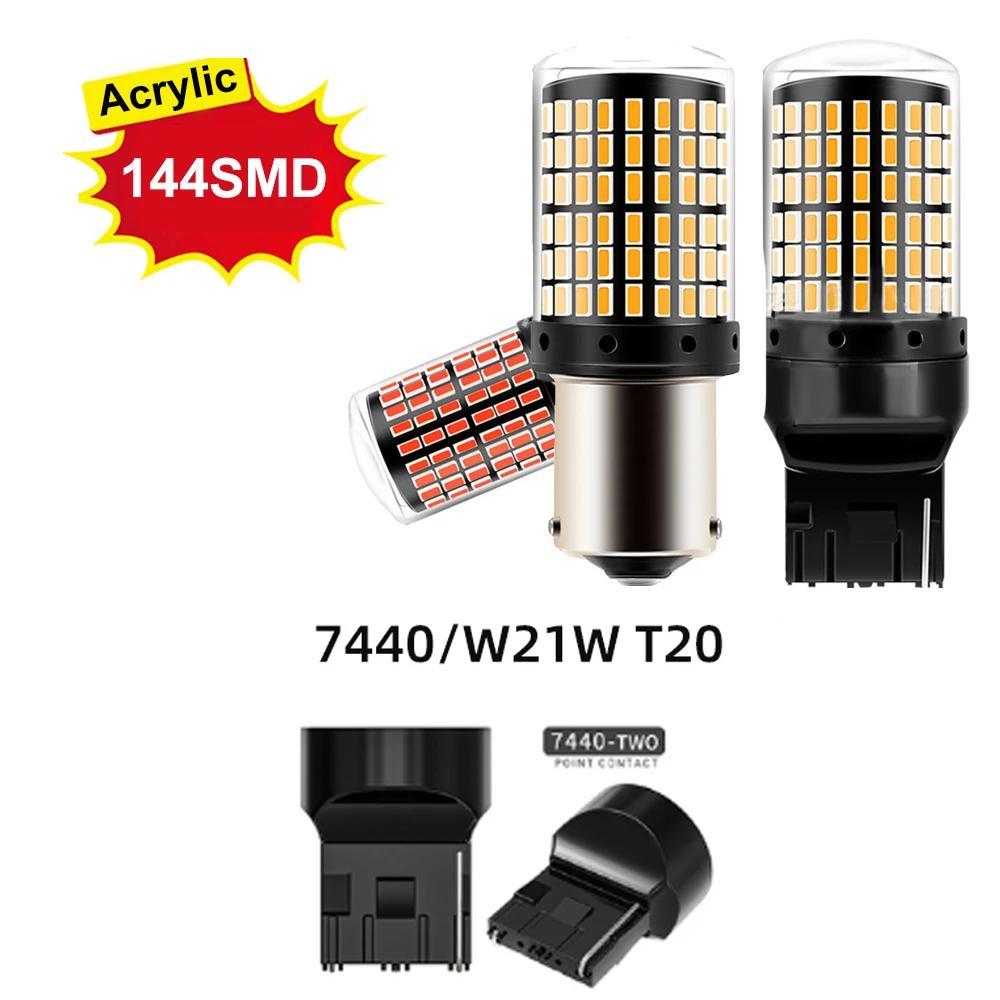 2x P21W PY21W Car LED Bulb Ba15s 1156 Bau15s T20 WY21W W21W 7443 High Power LED Signal Light Canbus No Error Auto Reverse Lamp