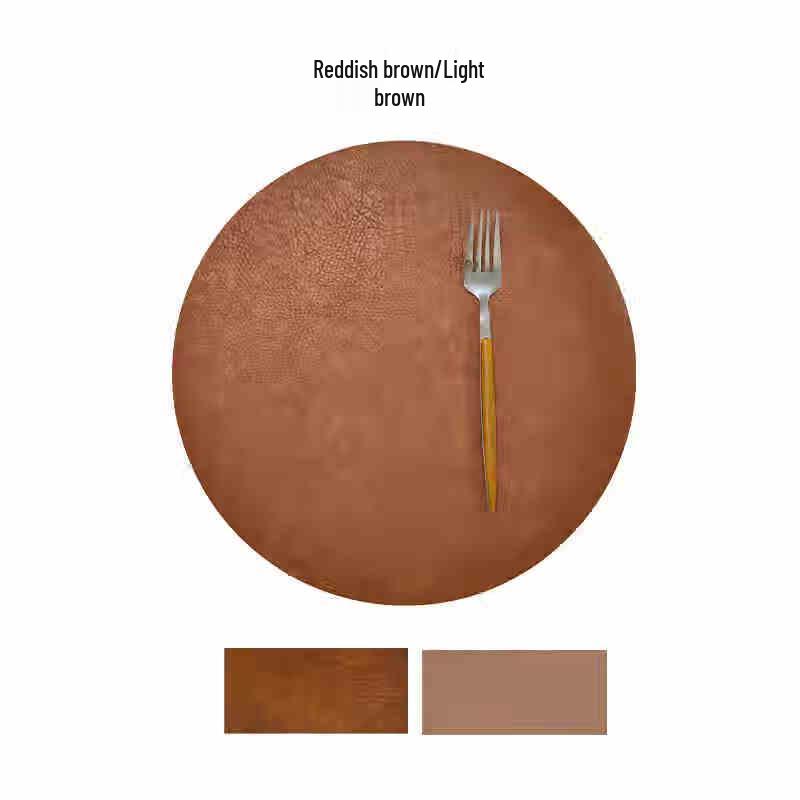 Круглая подставка под тарелку из ПУ-кожи
