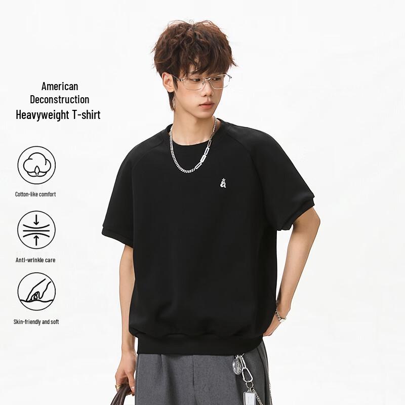 MEDE Men s  Old Money  Style Embroidered Short Sleeve T-Shirt M
