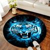 1Pc Tiger theme Circular Print Rug - home decoration Carpet For Living Room Bedroom Flooring Computer Chair Area Rug