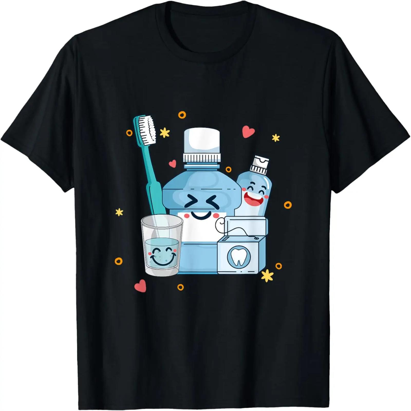 Toothbrush & Toilet Paper Fun T-Shirt XXXXXL разноцветный
