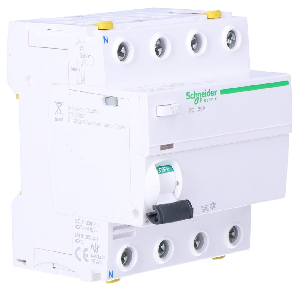 IID-25-4-30-A 25A 4-pole 30mA type A differential circuit breaker