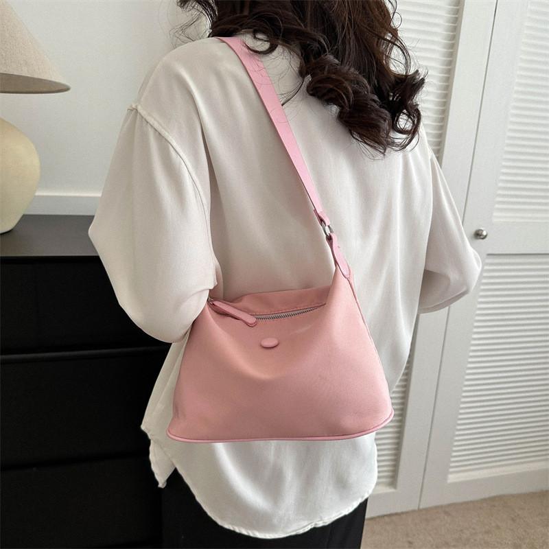 Fashionable And Stylish Autumn Season Single Shoulder Tote Bag For Women In Black Pink Blue Or White