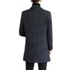 Autumn and Winter New Men's Woolen Coat Medium and Long Suit Collar Cotton Thickened Youth Woolen Coat Men's Coat