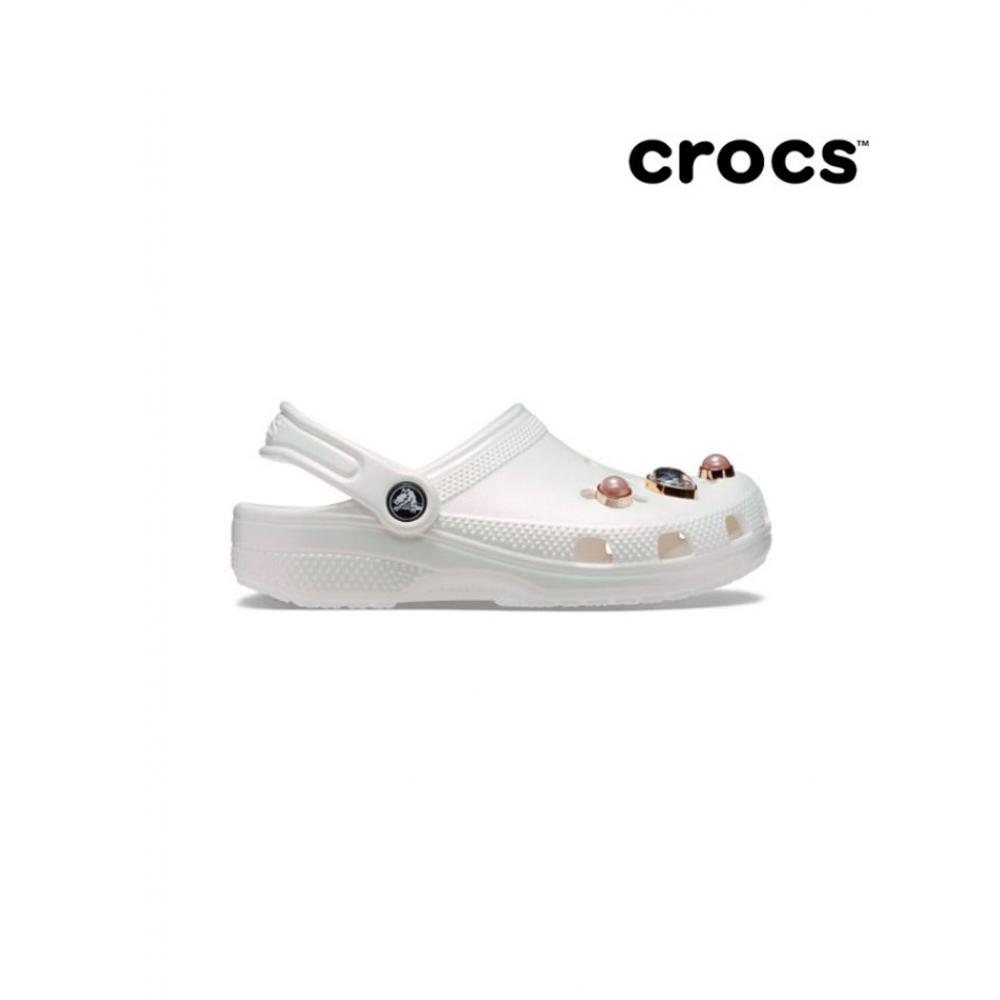 

Crocs Kids Classic CrysTal Pearl Clog T whiTe 208436 100 C7140