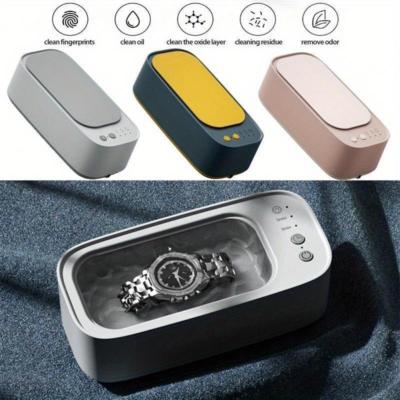1pcs Portable Ultrasonic Cleaning Machine for Glasses and Jewelry  USB Charging, Household Cleaning Supplies