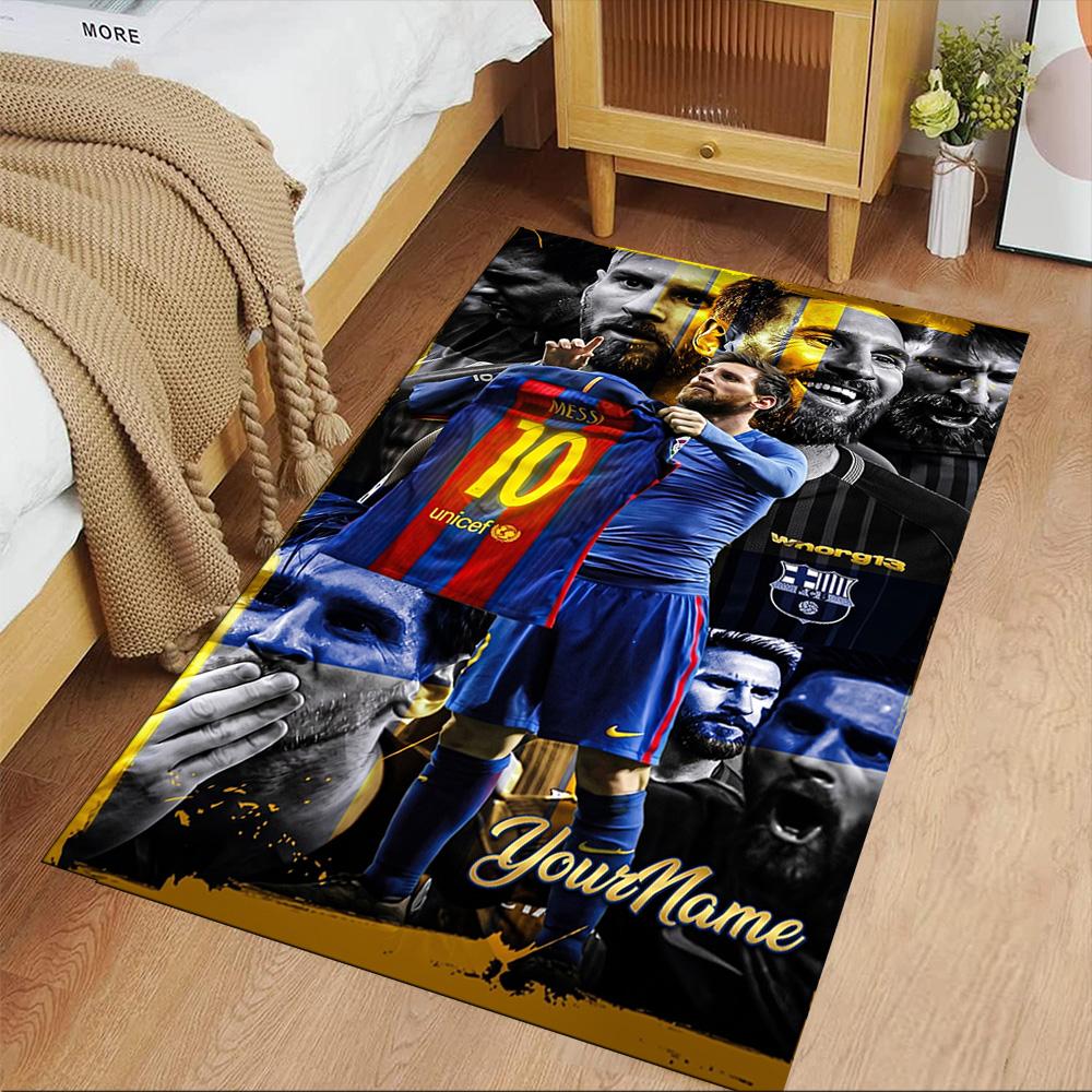 Messi Personalized Text Area Rug Perfect for Hallway Playrooms Foyer Study room Antislip Carpet Office home decor