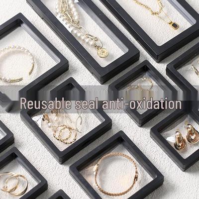 Transparente Schmuck-Aufbewahrungsbox zum Schutz vor Oxidation für Ringe und Anhänger