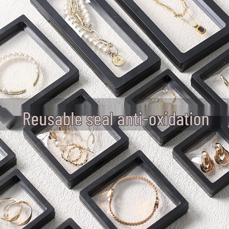 Transparent Jewelry Anti-Oxidation Display Box for Rings and Pendants