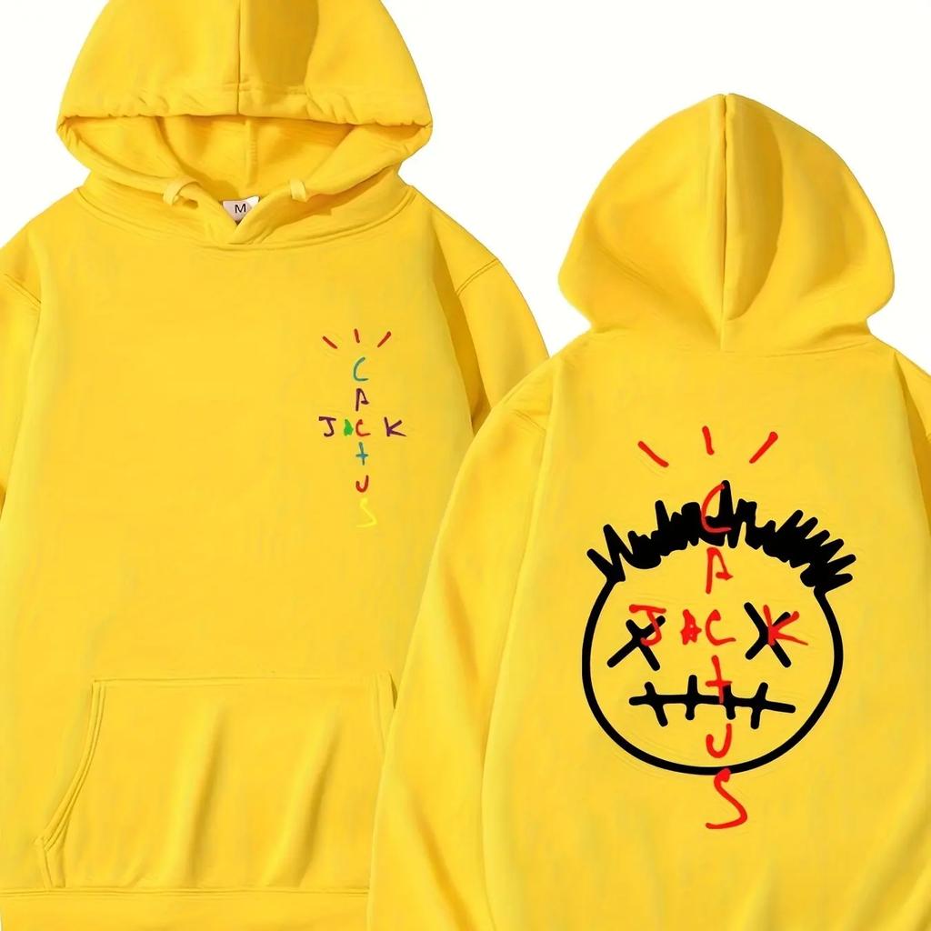 2026 Fashion Rapper Cactus Jack Print Hoodie Sweatshirt Men's Hip-hop Long Sleeved Sweatshirt Hoodie