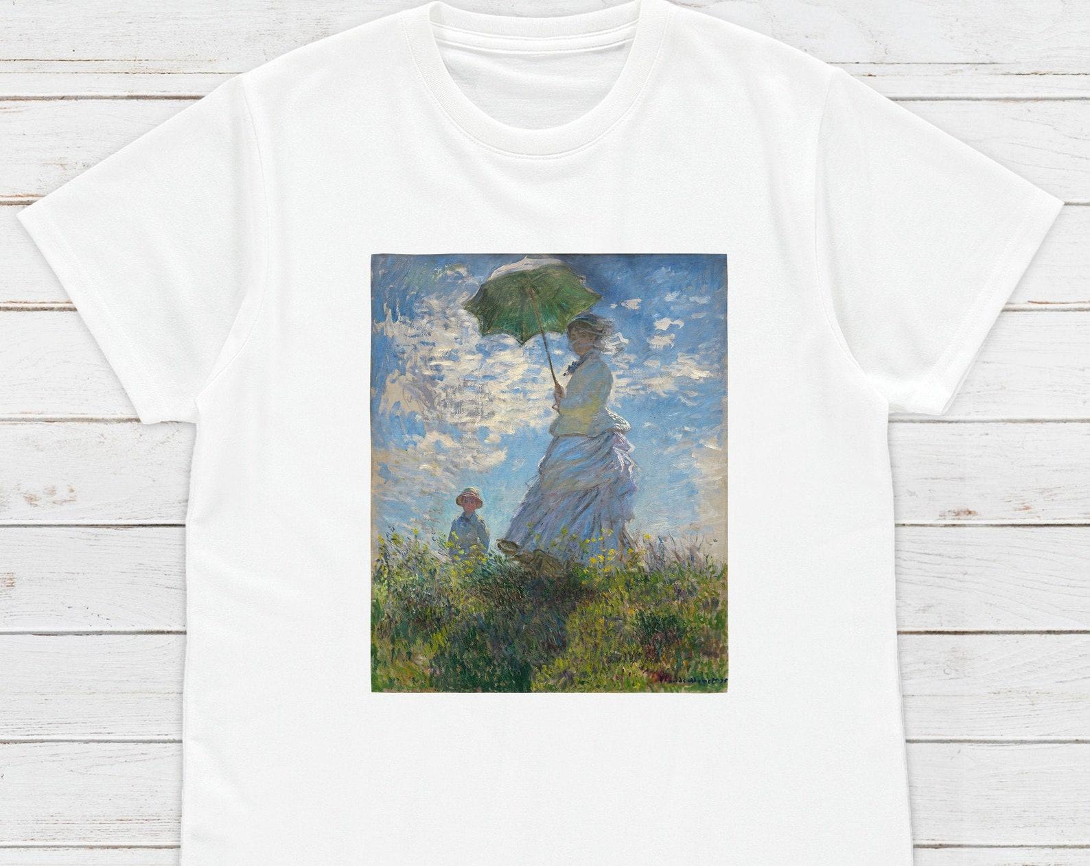 Monet La Promenade T-Shirt, Impressionist Art Tee XL