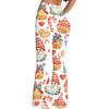 Women's Christmas Printed High Waisted Flared Yoga Pants Casual Slim Fit Everyday Wear