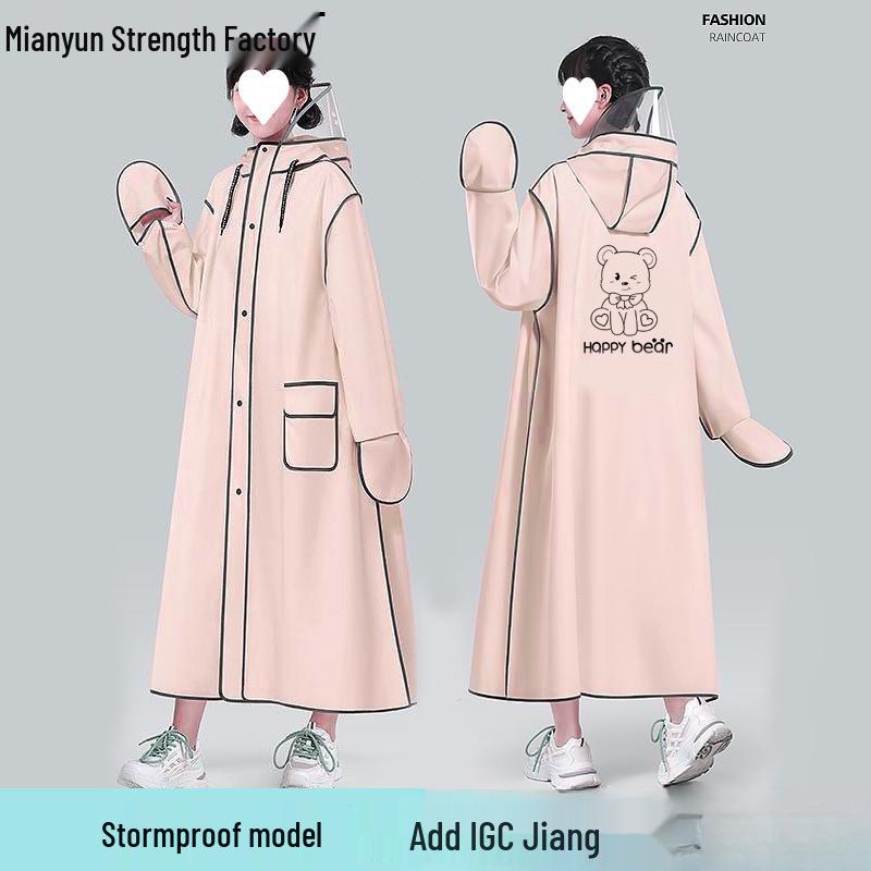 Full-Length Rainproof Poncho for Adults - Unisex Raincoat for Electric Car or Bicycle Riding