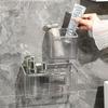 Punch-Free Wall-Mounted Bathroom Storage Box for Cosmetics and Washcloths