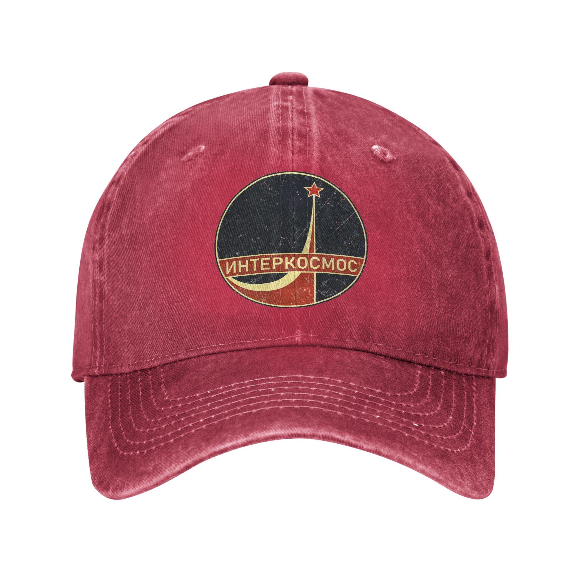 Interkosmos  CCCP USSR Space Program Casual Baseball Cap For Women Unisex Summer Trucker Hat SunProof Baseball Caps One Size