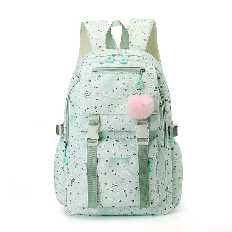 3-delige Schoolrugzakset voor Studenten Grote Capaciteit Oxford Stof Schooltas met Schouderband en Etui One size fits all groen