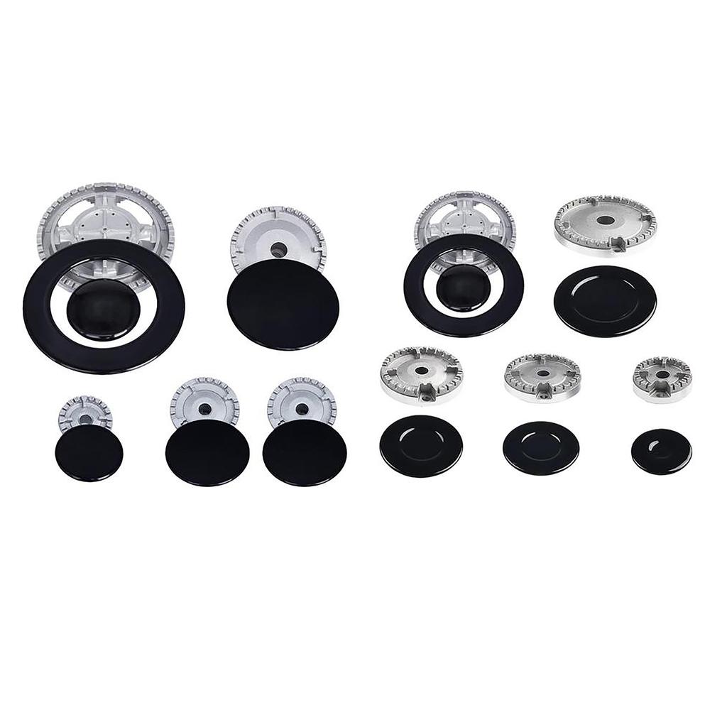 Ranges Burner Caps Metal Cooker Knobs and Covers Stove Replacement Parts Cooktop Burner Heads Metal Texture for Stove