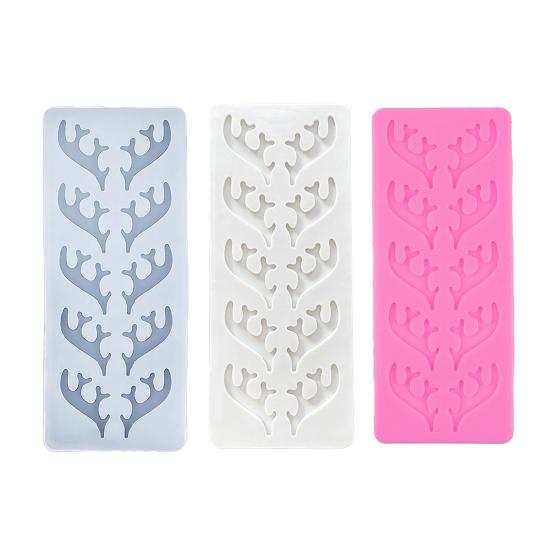 Reindeer Antler Fondant Mold Food Grade Silicone Chocolate Decorating Tool Christmas Baking Mold for Cake & Dessert Decor