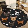 1pc French Bulldogs Chair Carpet for Office - Durable, Ideal for Chair Mats, Stylish & Functional Decorative Rug yy260130092
