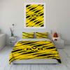 Yellow-black striped pattern, BVB. Bedding sets Duvet cover sets Duvet covers Pillowcases(1 * Duvet Cover 2 * Pillowcases without duvet insert)