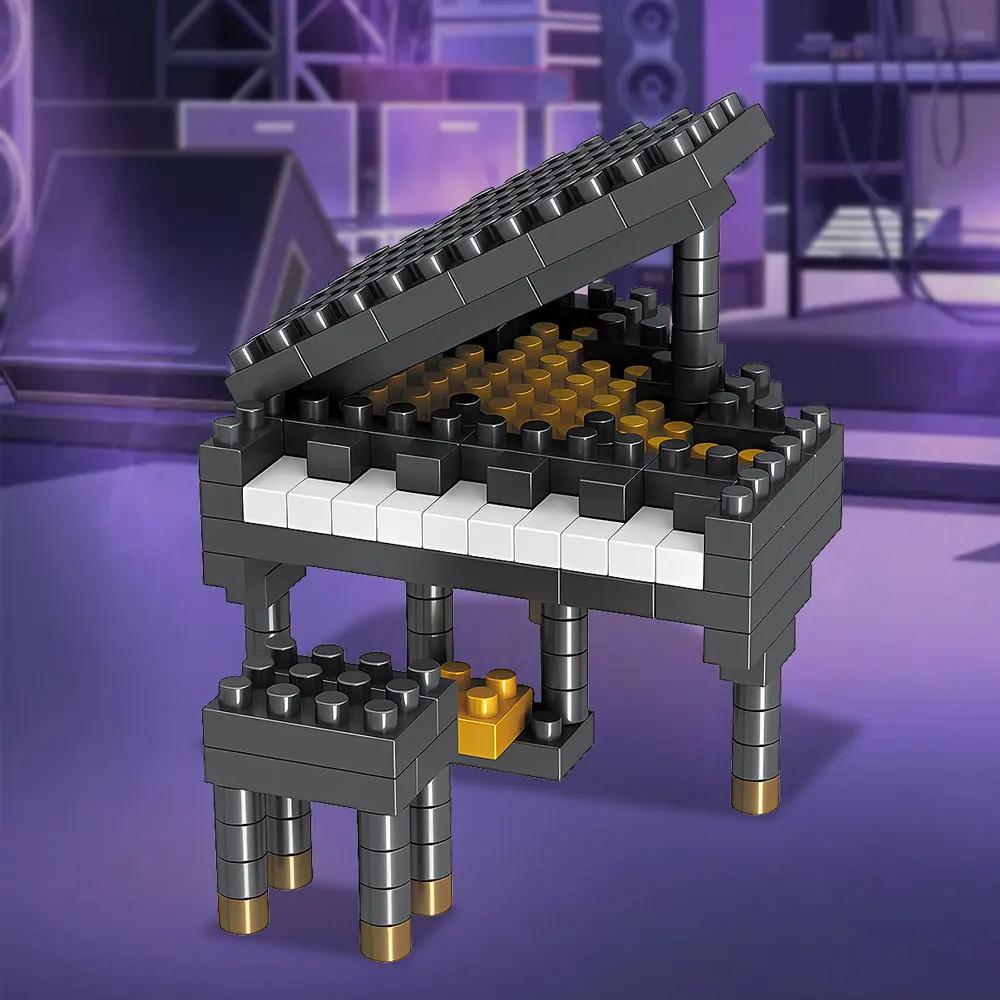 Mini Musikinstrument Bausteine Klavier oder Gitarre oder Keyboard oder Bass oder Schlagzeug DIY Lernspielzeug für Jungen & Mädchen!