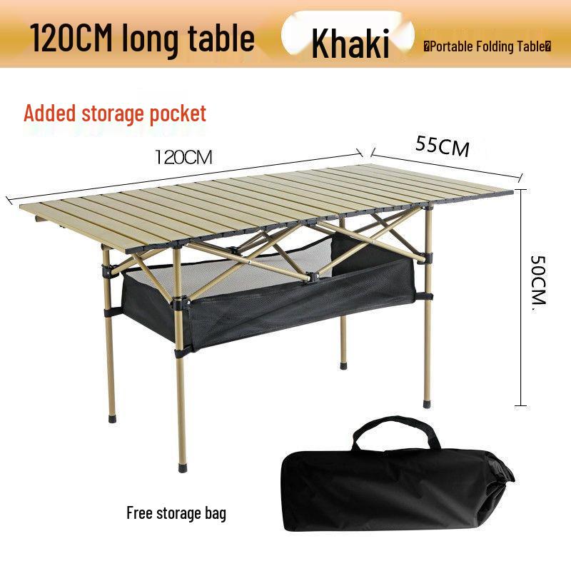 Folding Portable Carbon Steel Camping Table and Chairs Set for Outdoor Dining and Street Stalls