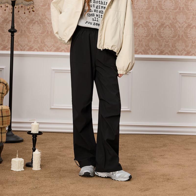 

Sancai 2025 Winter Thin Fleece Loose Straight Cargo Pants L