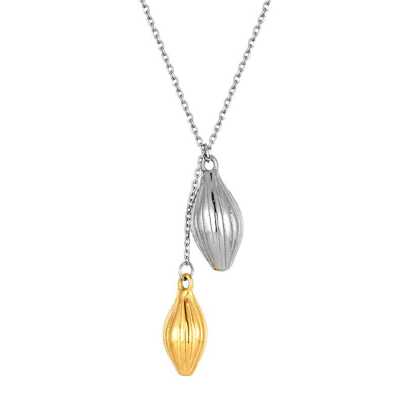 

Серия растений длинное ожерелье ювелирные изделия текстура семян простая личность нишевый дизайн золотой цвет темперамент ювелирные изделия