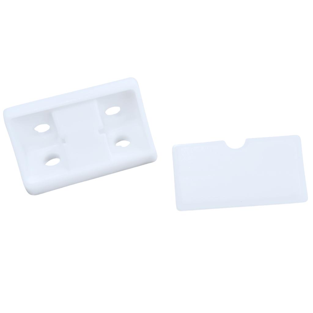 Furniture Angle Bracket 43x20x20 Komandorek Bracket with Flap WHITE (02) 100pcs