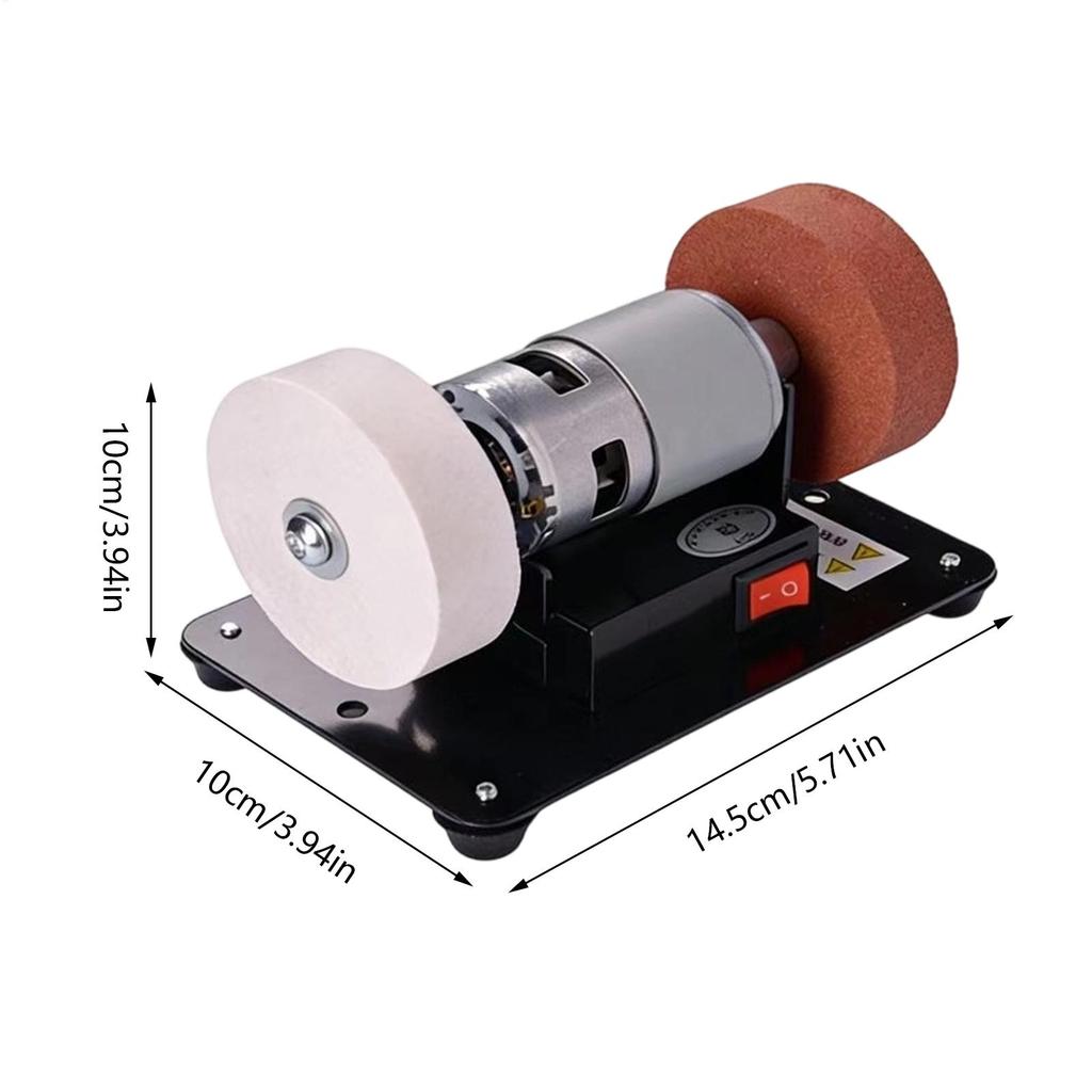 Bench Grinder 6000 RPM Max Speed 2.76 Inch Wheel Powerful Small Bench Buffer for Wood DIY Crafting Model Making Engraving Home