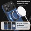 For iPhone 17 Pro Case with Ring Kickstand Compatible with MagSafe PU Leather Back Cover