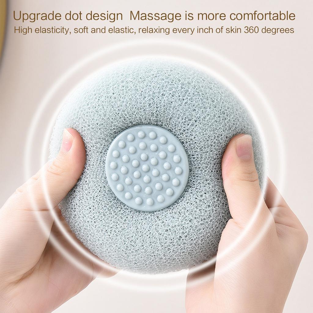 Body Loofah Sponge for Bath and Shower Exfoliating Bath Sponges Lots of Lather Exfoliating Sponge with T Bar Handle