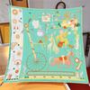 New Summer Air-conditioned Room Warm Square Scarf French Fashion Women's Shawl Gift Fashion Trend Headscarf