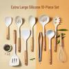 Non-stick Silicone Spatula Set with Beech Handle – High-Quality Wok and Spoon Kitchen Tools