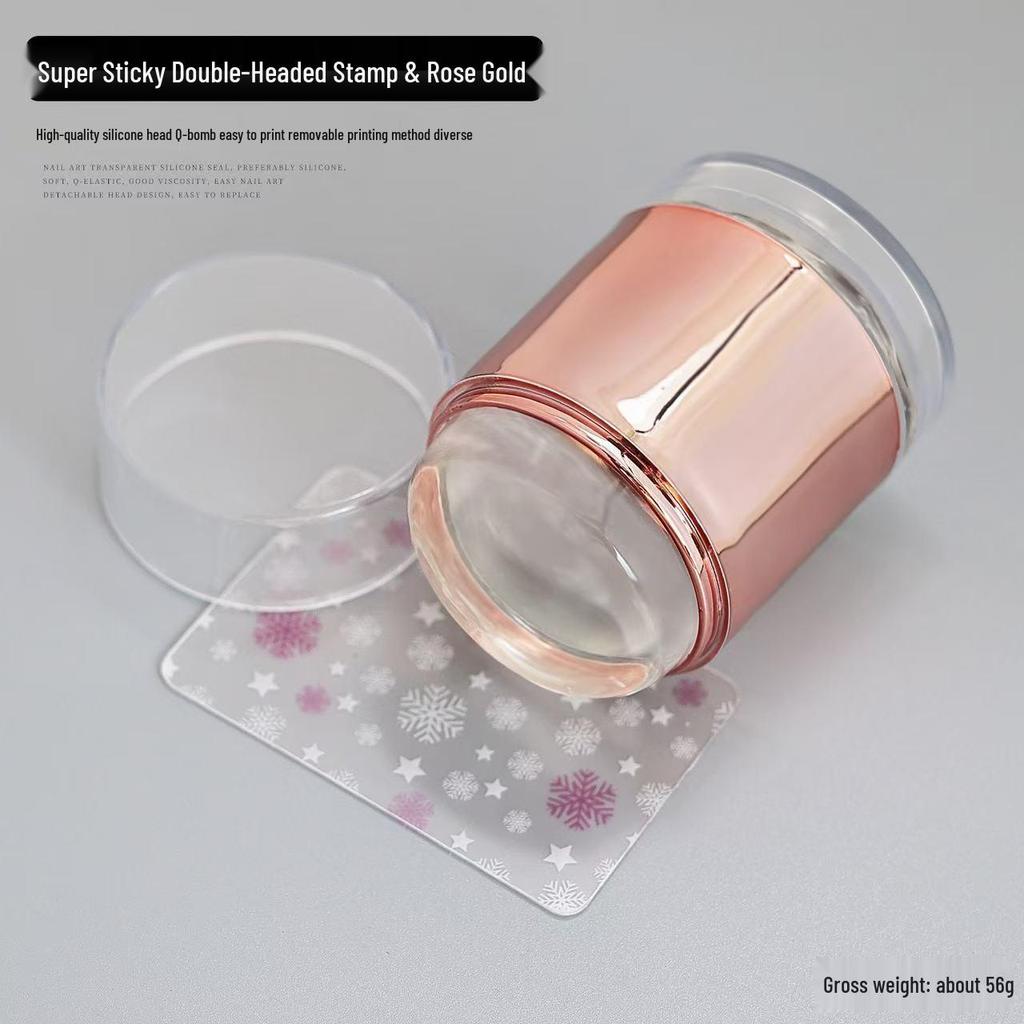 Silicone Nail Art Stamp: Double-Headed, Super Sticky, Transparent Lace, Butterfly & Floral Pattern Tool