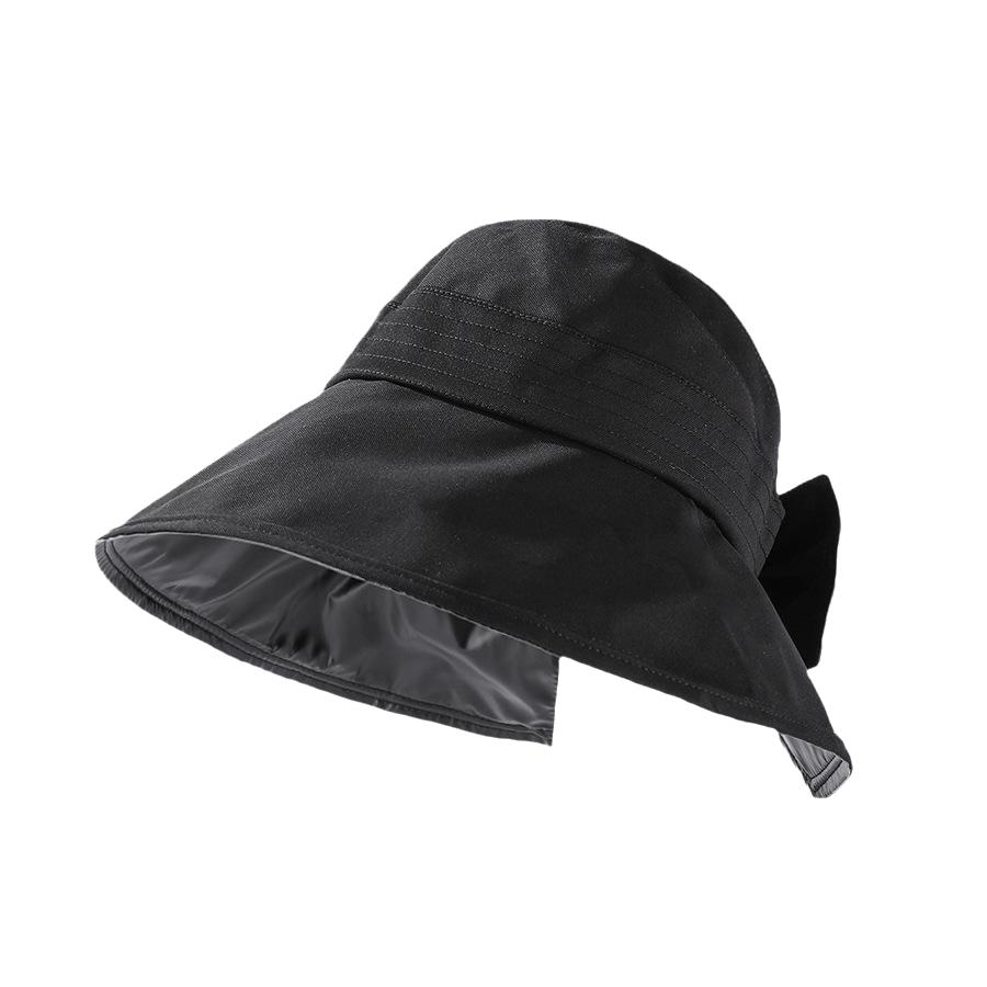 

Versatile Style Hat Sweet Cute Bow Solid Color Womens Sunshade Hatscaps чорний