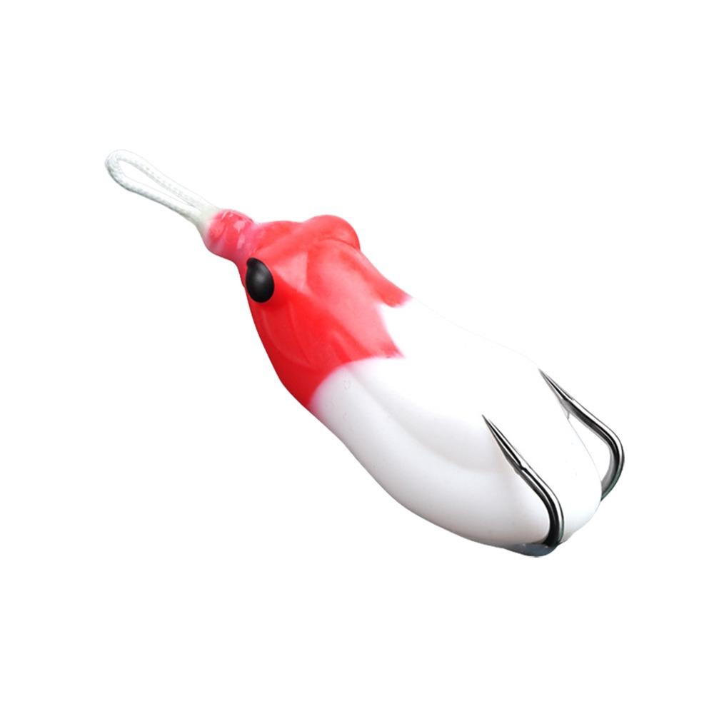 

Double Hooks Frog Lure Silicone Artificial Bait High Quality Noise Frog Lure Fishing Accessories Red