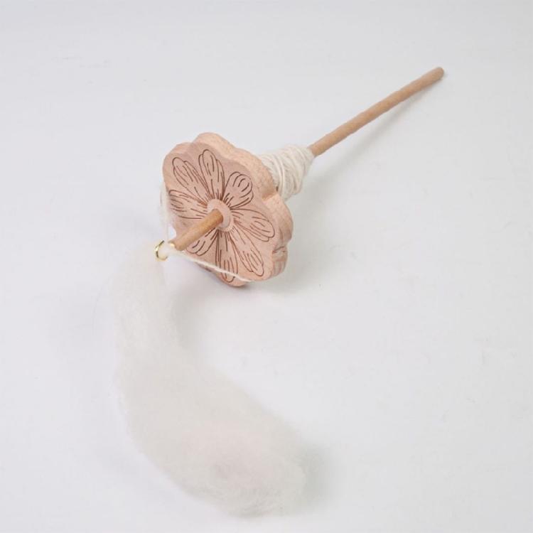 2 st Haspelgarn Handspindel Trä Vävspindel Vikt Garnspinnverktyg för Entusiaster