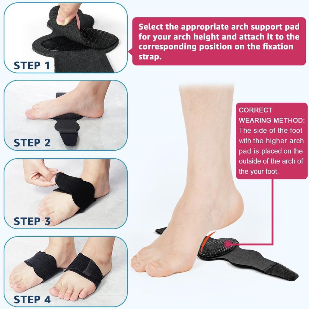 Flat Foot Correction Insole Orthotic Protective Cover Correction Artifact High Arch Support Sole Uneven Wear Arch Pad