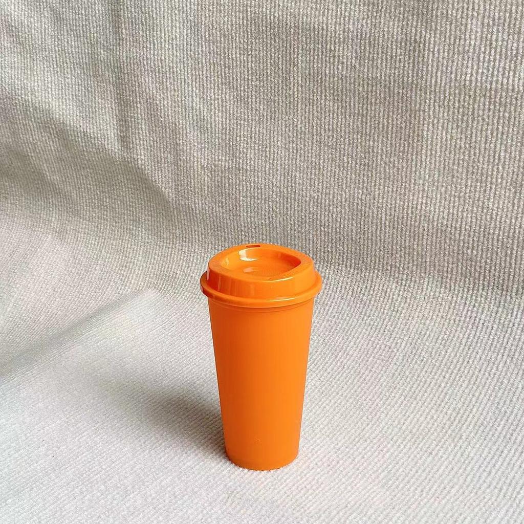 16OZ 475ml Color Reusable Plastic Straw Cup Large Capacity Leakproof Travel Tumbler for Coffee Smoothie Home Party Takeaway Cup