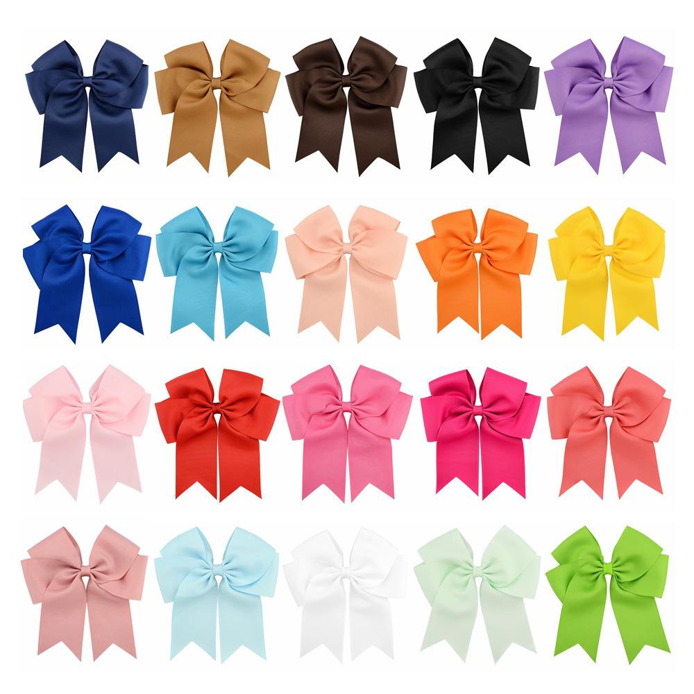 6-inch Ribbed Ribbon Fishtail Double-layer Streamer Bow Hairpin Children's Hair Accessories Headdress Hairpin